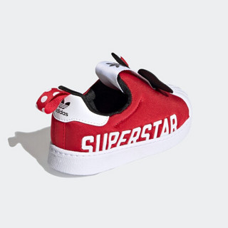 adidas ORIGINALS SUPERSTAR 360 X I 女童休闲运动鞋 FX4903 红/白/黑 25码