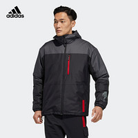 阿迪达斯官网 adidas CNY PAD JKT 新年款男装冬季户外运动夹棉夹克GN7524 淡灰/黑色 A/2XL(185/108A)