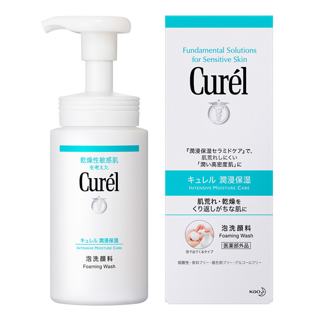 珂润 Curel 珂润 润浸保湿洁颜泡沫珂润保湿洗面奶洁面300ml温和泡沫男女敏感肌清爽