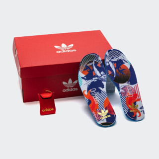 阿迪达斯官网 adidas 三叶草 SUPERSTAR 360 C新年款小童鞋低帮运动鞋GZ7345 深蓝紫/黑/白/金/橙色 30(180mm)