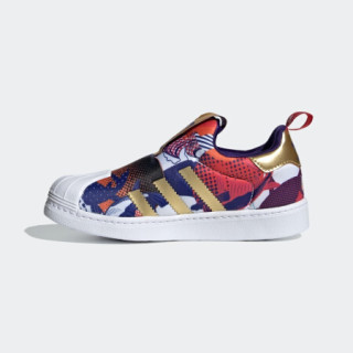 阿迪达斯官网 adidas 三叶草 SUPERSTAR 360 C新年款小童鞋低帮运动鞋GZ7345 深蓝紫/黑/白/金/橙色 30(180mm)