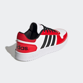 阿迪达斯官网 adidas neo HOOPS 2.0 女鞋休闲运动鞋H01211 白/红/黑 37(230mm)