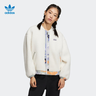 阿迪达斯官网 adidas 三叶草 SherpaRYV 新年款宋妍霏同款女装运动茄克外套GN9081 粉白/粉白 34(参考身高:164~167CM)