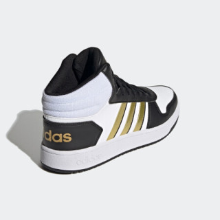 阿迪达斯官网 adidas neo HOOPS 2.0 MID 男鞋中帮休闲运动鞋H01197 白/学院藏青蓝/金 45(280mm)