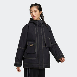 阿迪达斯官网 adidas 三叶草 PadJacket RYV女装冬季运动棉服GN9080 黑色/黑色 36(参考身高:166~170CM)