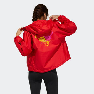 阿迪达斯官网 adidas W CNY PAD JKT新年款女装冬季户外运动夹棉夹克GN7582 浅猩红 A/M(165/88A)