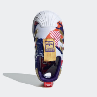 阿迪达斯官网adidas三叶草 SUPERSTAR 360 I新年款婴童鞋运动学步鞋GZ7348 白/深蓝/橙色/金/黑 26.5(155mm)