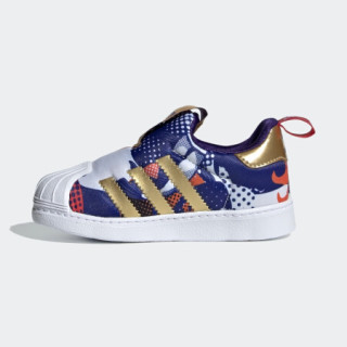 阿迪达斯官网adidas三叶草 SUPERSTAR 360 I新年款婴童鞋运动学步鞋GZ7348 白/深蓝/橙色/金/黑 26.5(155mm)