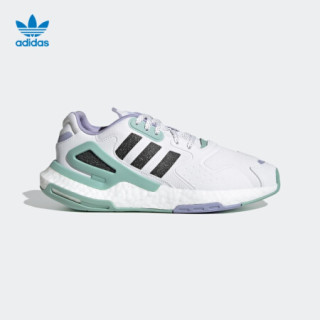 阿迪达斯官网 adidas 三叶草 DAY JOGGER W 女鞋低帮经典运动鞋H03262 白/浅绿/黑/紫 36.5(225mm)