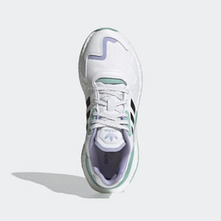 阿迪达斯官网 adidas 三叶草 DAY JOGGER W 女鞋低帮经典运动鞋H03262 白/浅绿/黑/紫 36(220mm)