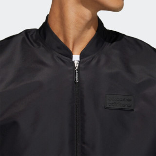 阿迪达斯官网adidas 三叶草 RYV Bomber Jkt新年款男装运动茄克外套H07081 黑色/橙黄 2XL(参考身高:188~192CM)