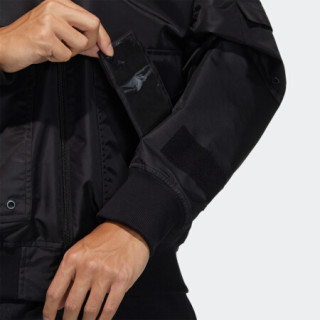 阿迪达斯官网adidas 三叶草 RYV Bomber Jkt新年款男装运动茄克外套H07081 黑色/橙黄 2XL(参考身高:188~192CM)