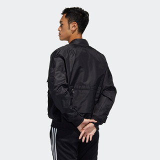 阿迪达斯官网adidas 三叶草 RYV Bomber Jkt新年款男装运动茄克外套H07081 黑色/橙黄 2XL(参考身高:188~192CM)