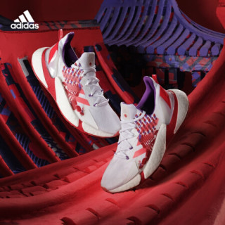 阿迪达斯官网 adidas X9000L4 W 新年款刘亦菲同款女鞋跑步运动鞋GZ7638 白色/红色/紫色 40(245mm)