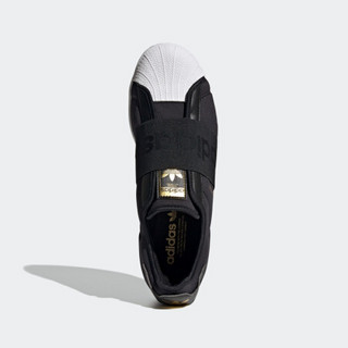 阿迪达斯官网adidas三叶草 SUPERSTAR SlipOn男女经典运动鞋H67370 黑/白 42.5(265mm)