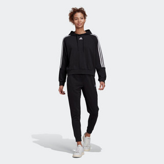 阿迪达斯官网 adidas W 3S HD 女装训练运动连帽卫衣GL1460 黑色 A/2XL(175/100A)