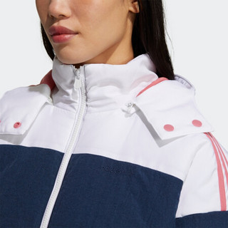 阿迪达斯官网adidas neo W SS JAN PDJKT2新年款女冬季运动棉服GP5493 藏青/白 A/S(160/84A)