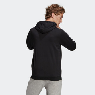 阿迪达斯官网 adidas M 3S FT FZ HD 男装训练运动夹克外套GK9032 黑色/白 A/XS(170/88A)