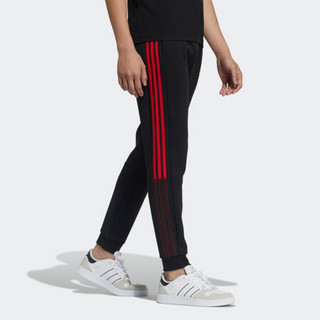 阿迪达斯官网 adidas neo 吾皇万睡联名新年款男装运动裤GP5747 黑色/鲜红 A/3XL(190/100A)