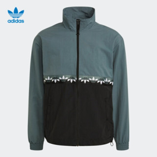 阿迪达斯官网adidas三叶草SLICETRFTT男装春秋运动撞色外套GN3438 黑色/蓝 M(参考身高:179~185CM)