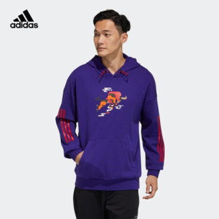 阿迪达斯官网 adidas CNY GFX HS 新年款男装训练运动卫衣GQ0890 学院紫 A/L(180/100A)