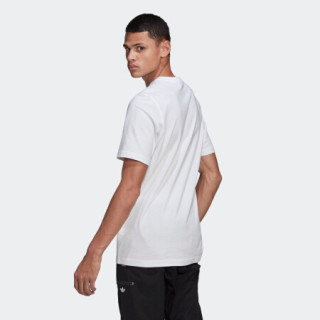 阿迪达斯官网adidas三叶草 TREFOIL T-SHIRT男装运动短袖T恤GN3485 白/玫红色 M(参考身高:179~185CM)