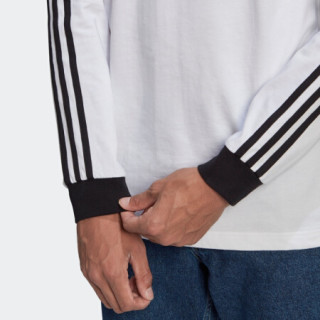 阿迪达斯官网adidas 三叶草 3-STRIPES LS T男装运动长袖上衣GN3477 白 M(参考身高:179~185CM)