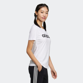 阿迪达斯官网adidas neo W CE LINR TEE 1女运动短袖T恤GP7139 白/黑色 A/XS(155/80A)