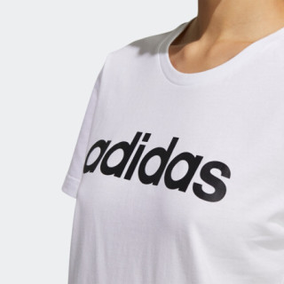 阿迪达斯官网adidas neo W CE LINR TEE 1女运动短袖T恤GP7139 白/黑色 A/XS(155/80A)