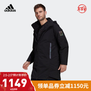 阿迪达斯官网 adidas MYSHELTER 4-1男装冬季户外运动夹棉夹克GK8706 黑色 A/XS(170/88A)