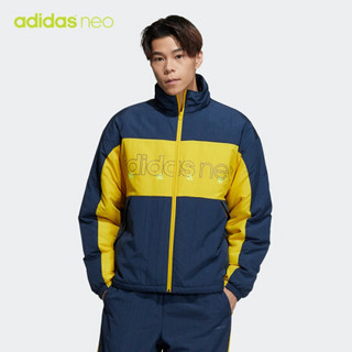 阿迪达斯官网adidas neo M SS PAD JKT 1新年款男装冬季运动棉服GP4798 藏青/黄 A/M(175/96A)