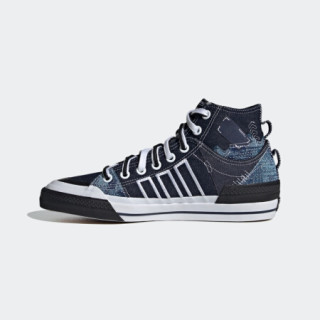 阿迪达斯官网 adidas 三叶草 NIZZA HI DL 男女经典运动鞋GV9917 一号黑/学院藏青蓝/白 44.5(275mm)