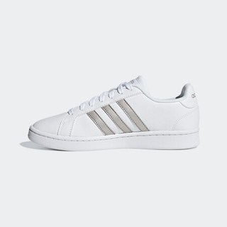 阿迪达斯官方 adidas neo GRAND COURT 女子休闲鞋F36485 白/浅金 37(230mm)