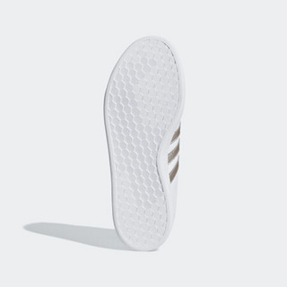 阿迪达斯官方 adidas neo GRAND COURT 女子休闲鞋F36485 白/浅金 40.5(250mm)