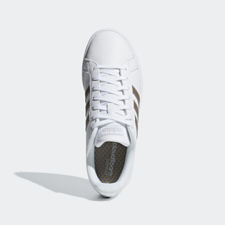 阿迪达斯官方 adidas neo GRAND COURT 女子休闲鞋F36485 白/浅金 37(230mm)