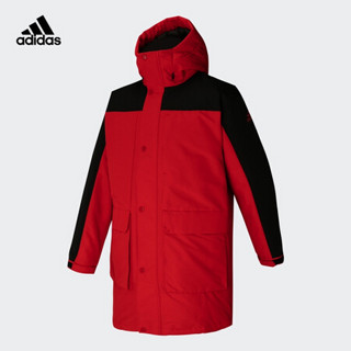 阿迪达斯官网 adidas MID PARKA 男女冬季户外运动羽绒服GN9834 浅猩红 A/S(175/92A)