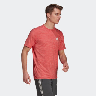 阿迪达斯官网 adidas M HT EL TEE 男装训练运动短袖T恤GM3861 金属浅猩红 A/XL(185/104A)
