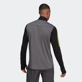 阿迪达斯官网 adidas OWN THE RUN 1/2 男装跑步运动高领长袖T恤GM6318 淡灰/黑色/酸绿 黄 A/2XL(185/108A)