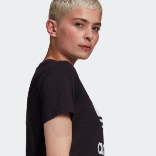 阿迪达斯官网 adidas 三叶草 TREFOIL TEE 女装运动短袖T恤GN2896 黑色 38(参考身高:169~172CM)