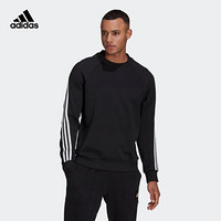 阿迪达斯官网 adidas M FI Crew 男装训练运动卫衣GM6463 黑色 A/L(180/100A)