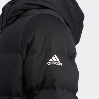 阿迪达斯官网 adidas YG J LONG DOWN 大童装冬季训练羽绒服EH4174 黑/轻盈纯质灰/白 140CM