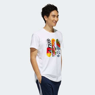 adidas NEO M CS SKT TEE 1 男子运动T恤 FK9917 白色 L