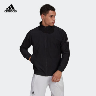 阿迪达斯官网 adidas SPRG JKT 男装春秋网球运动夹克外套GH7676 黑色 A/XS(170/88A)