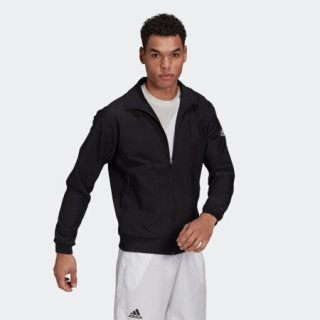 阿迪达斯官网 adidas SPRG JKT 男装春秋网球运动夹克外套GH7676 黑色 A/M(175/96A)