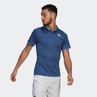 阿迪达斯官网adidas FLFT POLO PB HR 男装夏季网球运动短袖Polo衫GK9531 蓝/酸绿 黄 A/XL(185/104A)