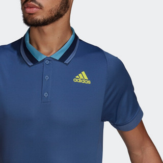 adidas 阿迪达斯 FLFT POLO PB HR 男子POLO衫 GK9531 蓝/酸绿/黄 M