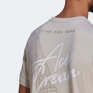 阿迪达斯官网 adidas M SS Q1 TEE AO 男装夏季网球运动短袖T恤GN8071 矾土棕 A/S(175/92A)
