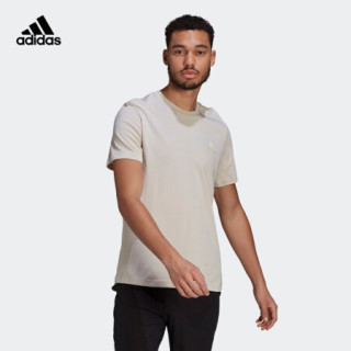 阿迪达斯官网 adidas M SS Q1 TEE AO 男装夏季网球运动短袖T恤GN8071 矾土棕 A/S(175/92A)