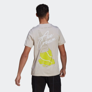 阿迪达斯官网 adidas M SS Q1 TEE AO 男装夏季网球运动短袖T恤GN8071 矾土棕 A/S(175/92A)