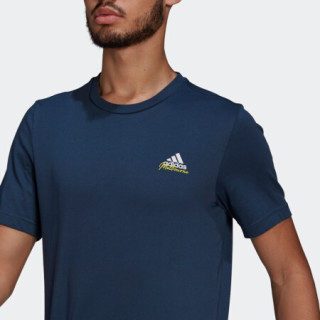 阿迪达斯官网 adidas M SS Q1 TEE AO 男装夏季网球运动短袖T恤GN8069 藏青 A/XL(185/104A)